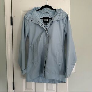 The North Face Insulated Raincoat, baby blue, sz XS